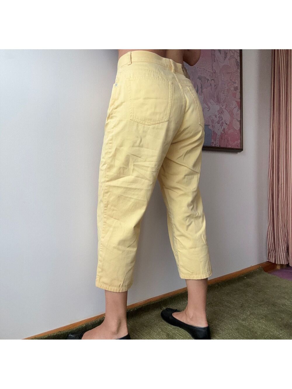 Lauren Jeans Co. Ralph Lauren Butter Yellow Capri Pants Size 8